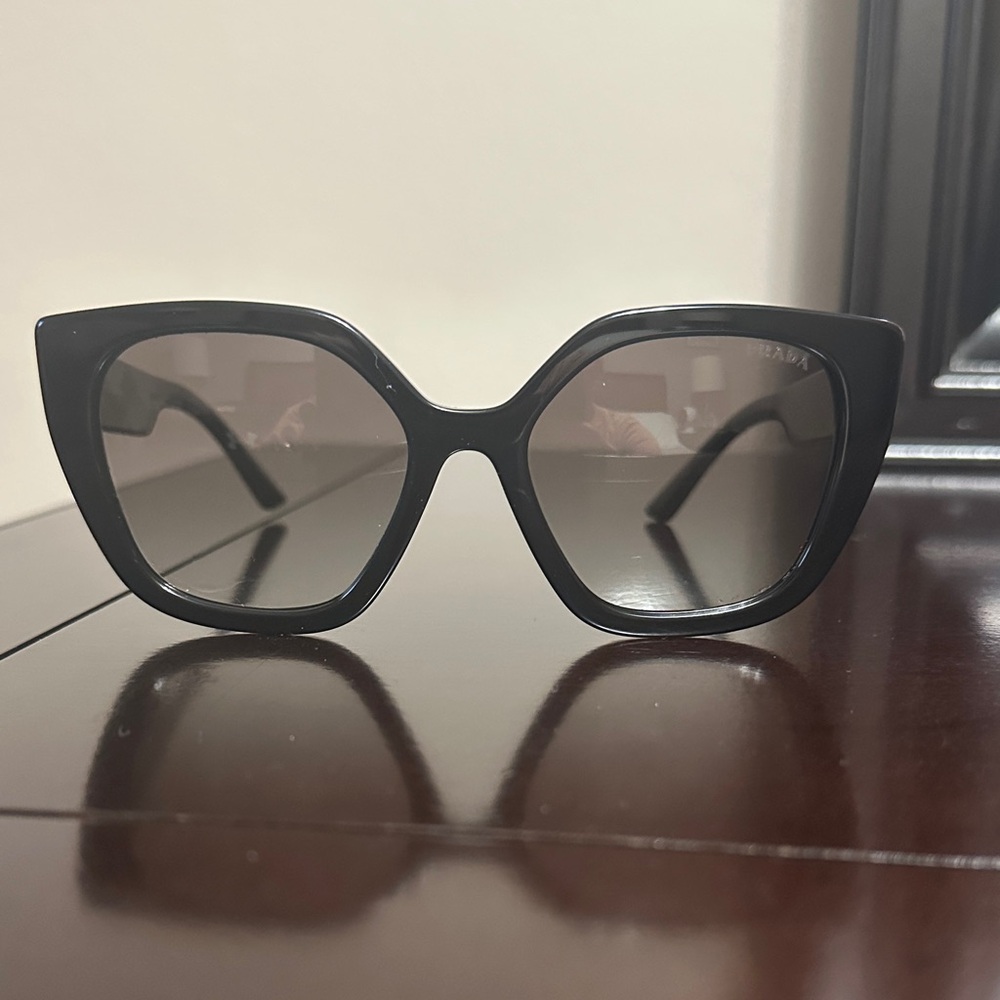 PRADA Monochrome Rectangular Women's Sunglasses, PR 24XS
